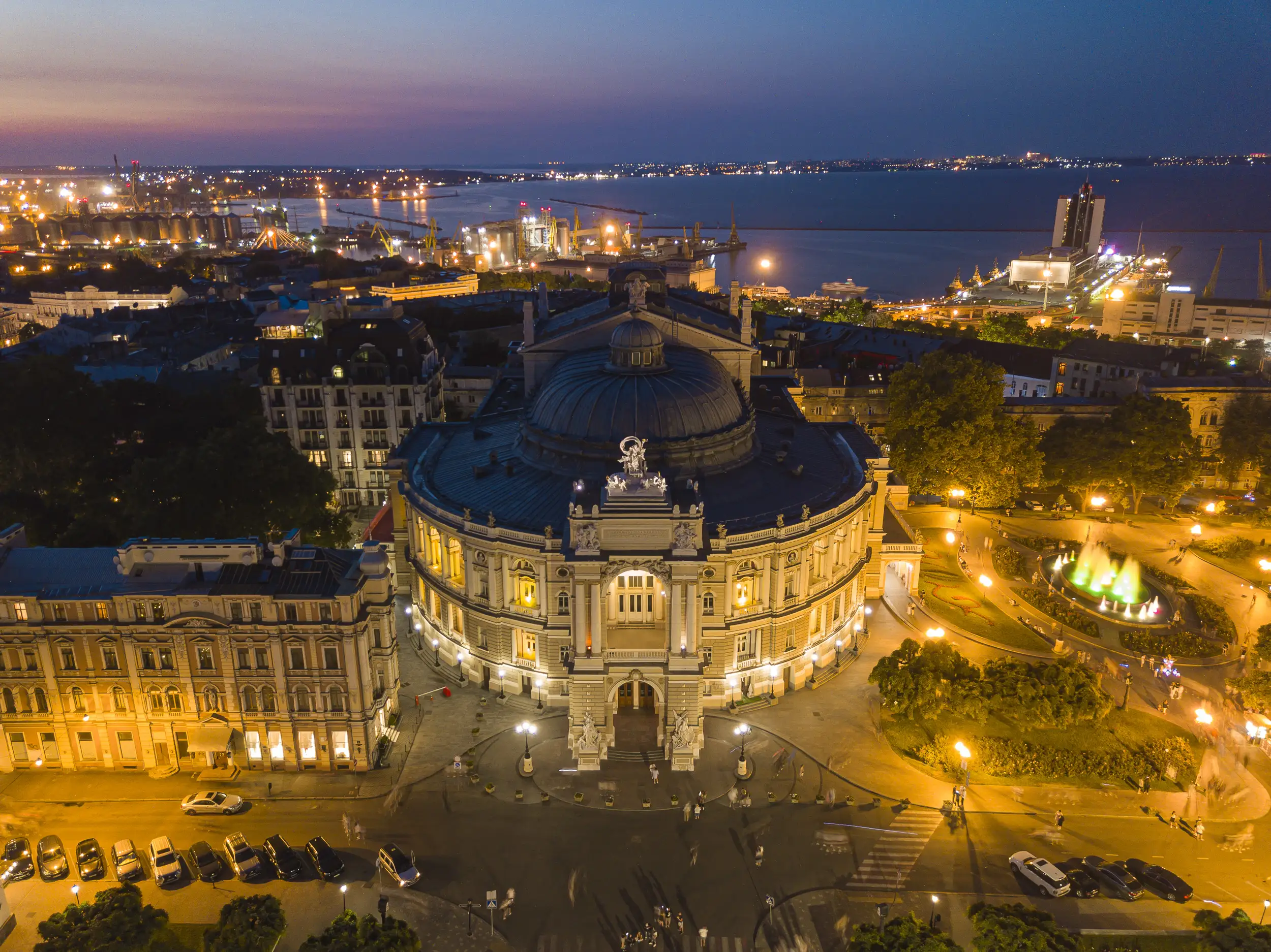 Odesa Opera House aerial