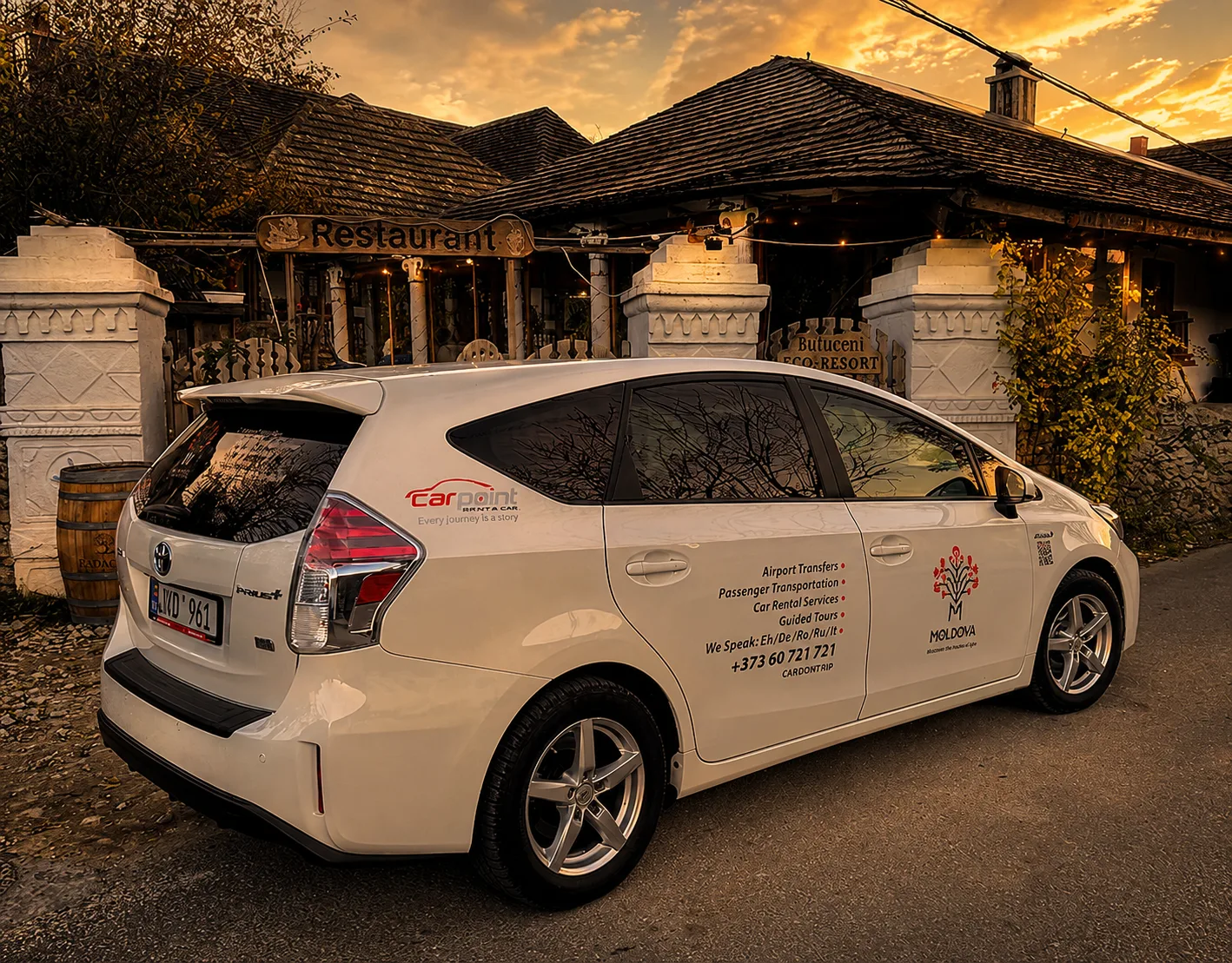 Toyota Prius at Butuceni Eco-Resort, Old Orhei