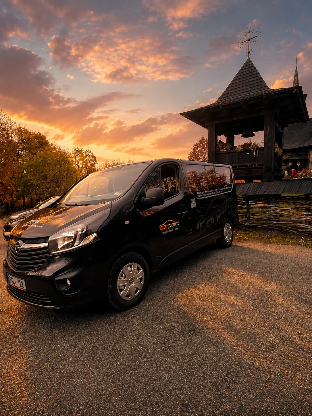 Vivaro at a wooden church, rural Moldova